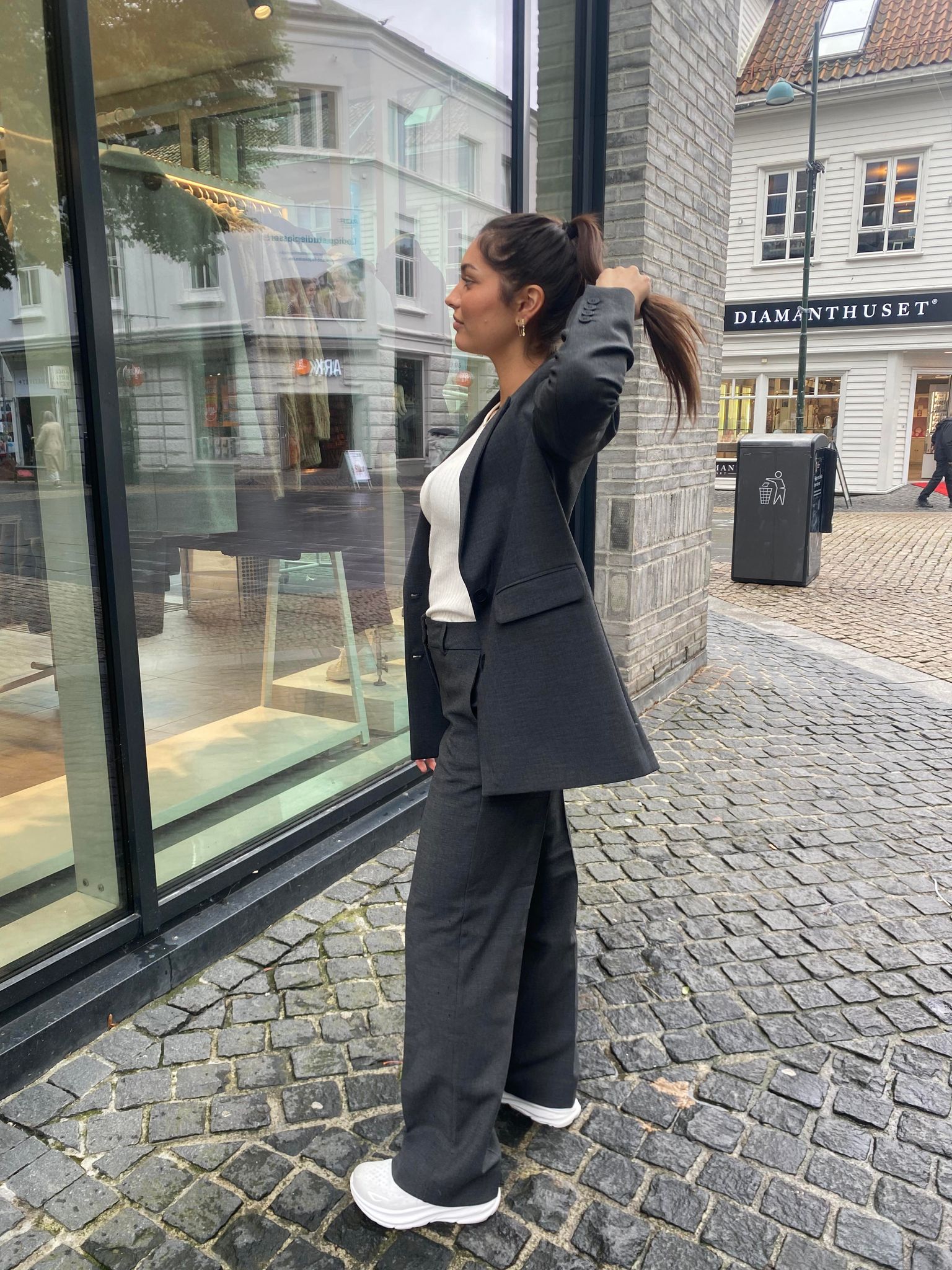 Rita Blazer - Grå/ Dark Grey Melange